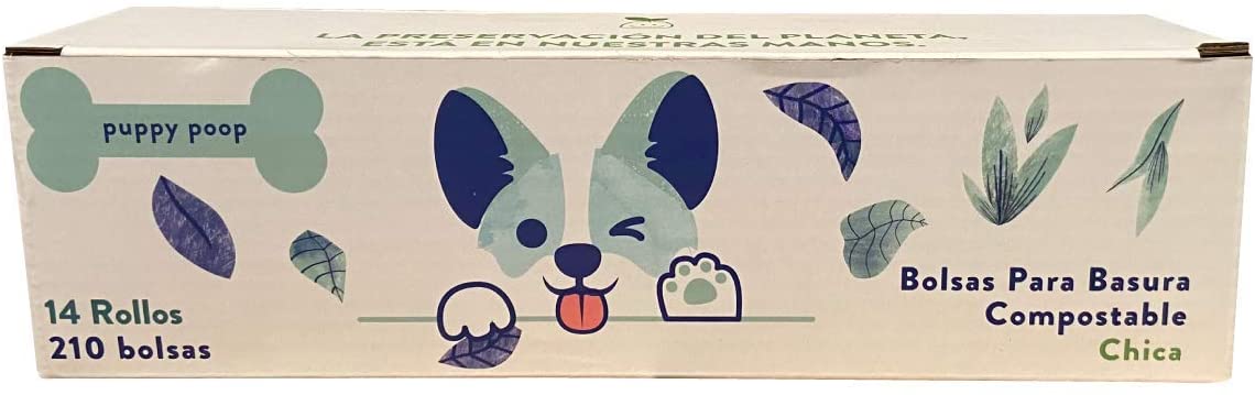 Bolsa en Rollo para Heces 100% Compostable 20x30 c/15