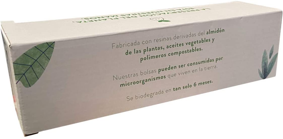 Bolsa en Rollo para Heces 100% Compostable 20x30 c/15