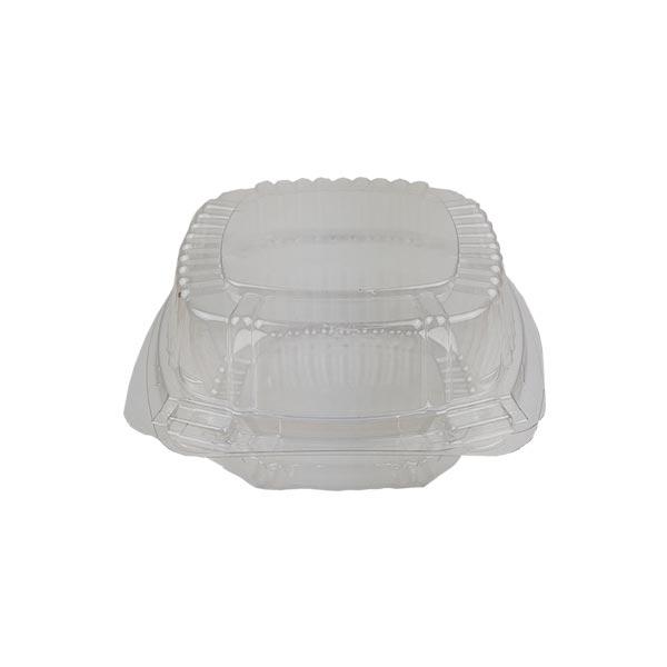 Domo Tipo Almeja Transparente Multiusos 16 oz. 13x12cm Bajo c/10