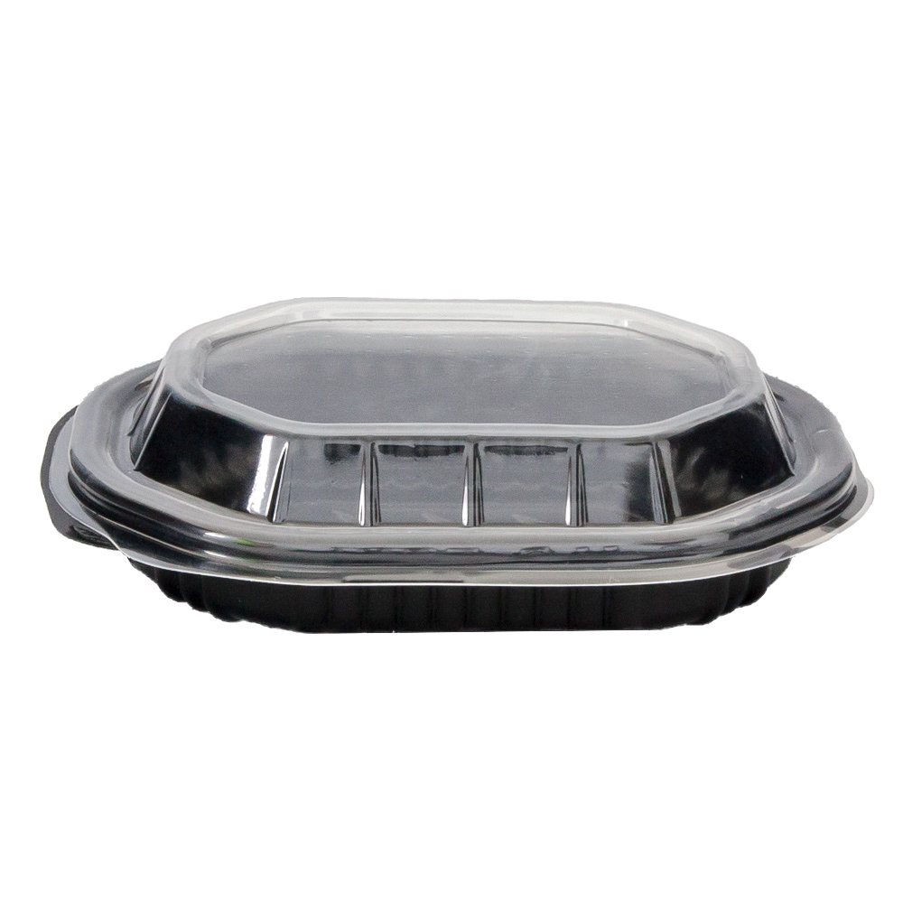 Contenedor con Base Negra para Alitas 24x15x6CM