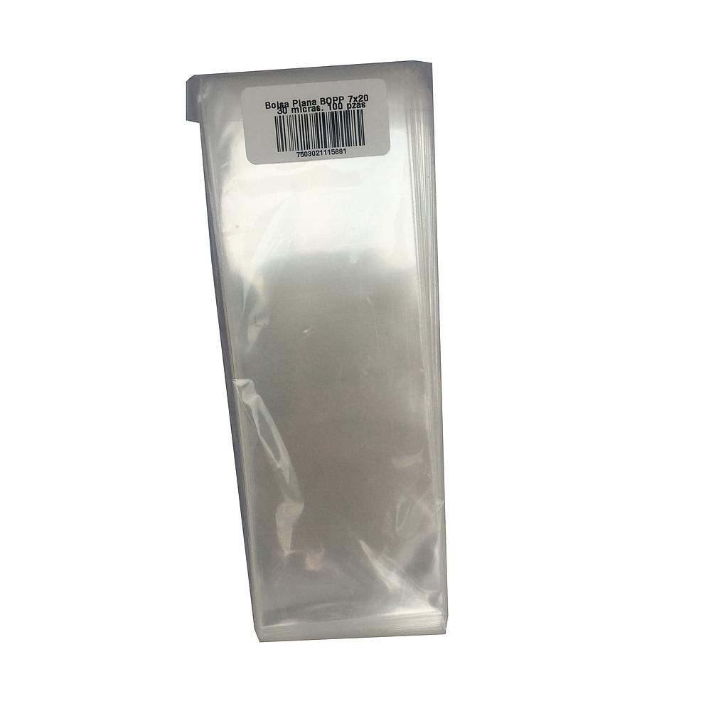 Bolsa Tipo Celofán "BOPP" Plana 7x20 c/100