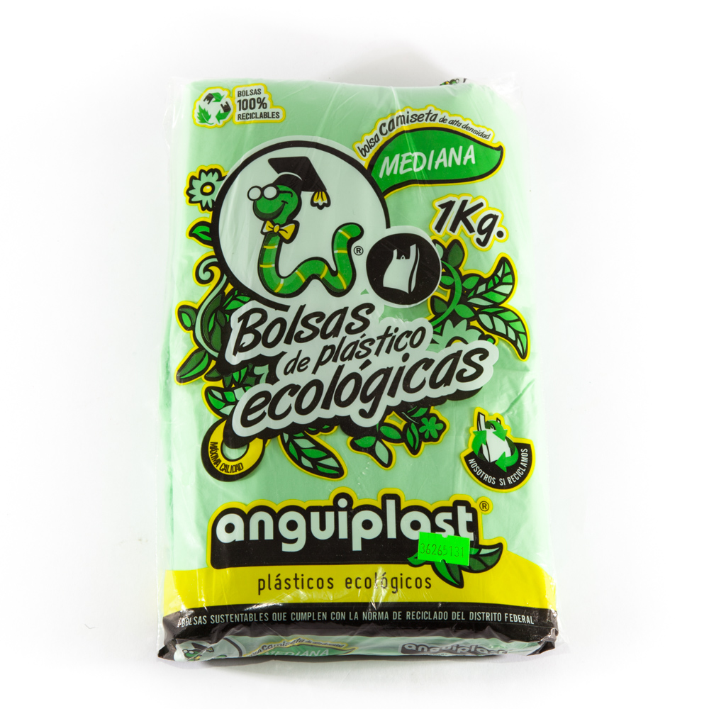 Bolsa Camiseta "Anguiplast" Multicolor Mediana #2 "1kg."