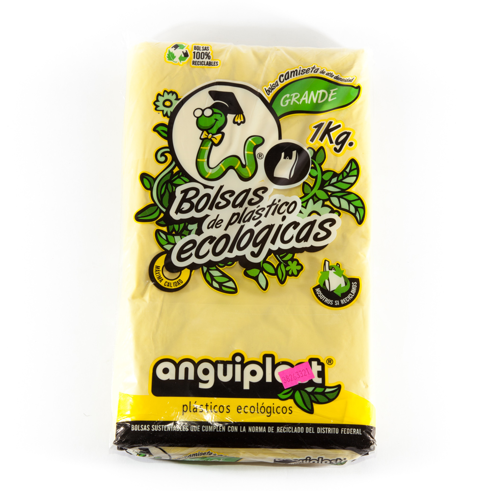 Bolsa Camiseta "Anguiplast" Multicolor Grande #3 "1kg."