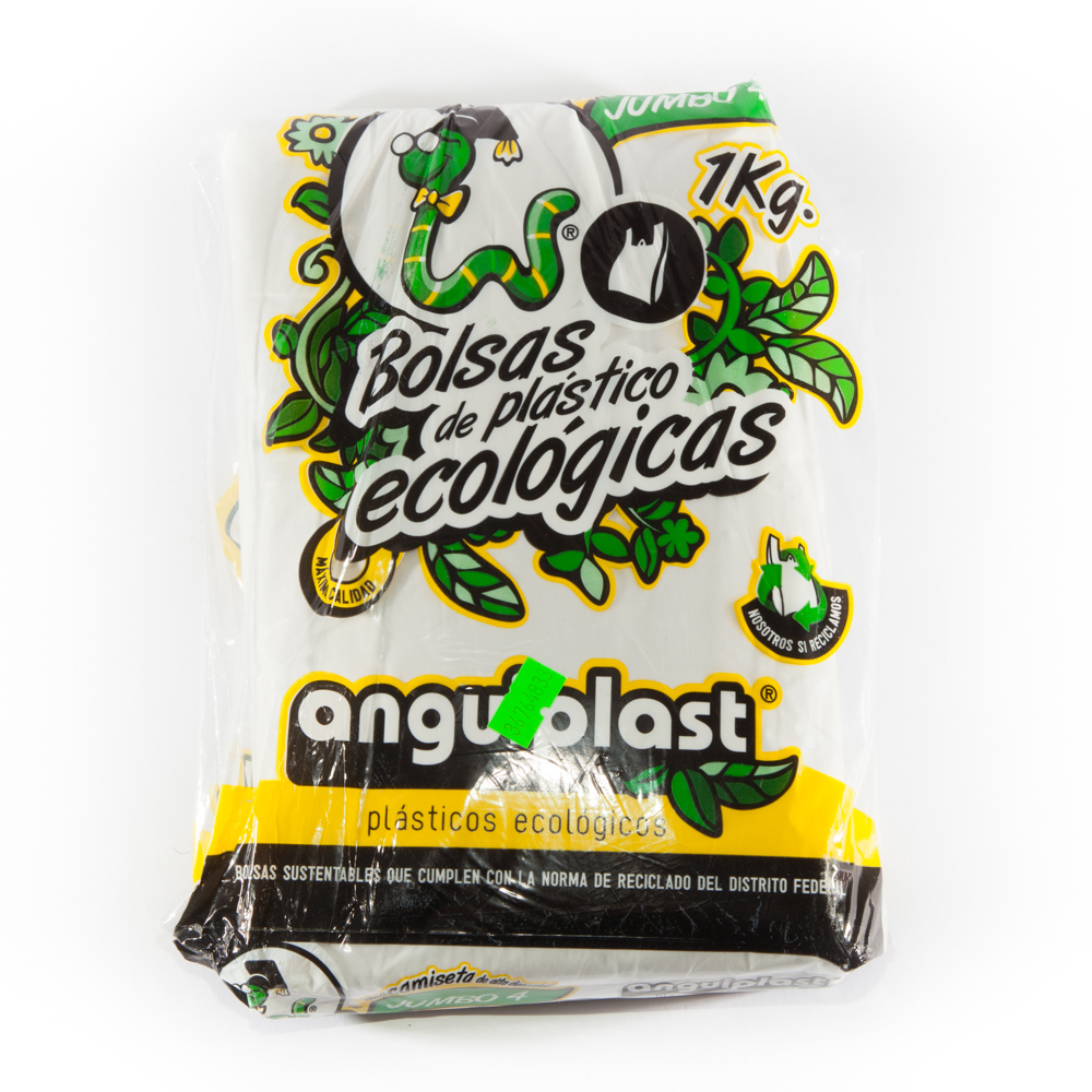 Bolsa Camiseta "Anguiplast" Blanca Jumbo #4 "1kg."