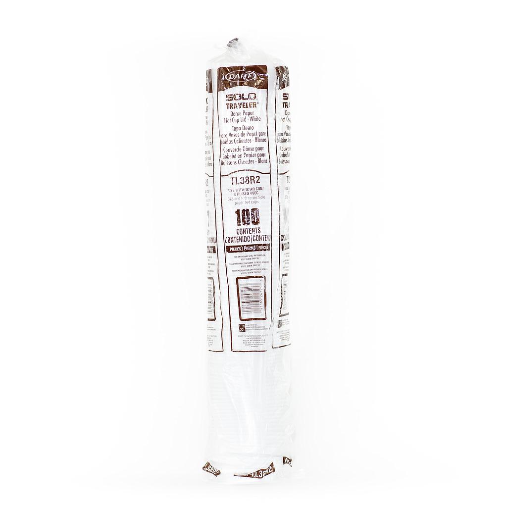 Tapa Plástica Solo 8oz Gourmet Blanca c/100