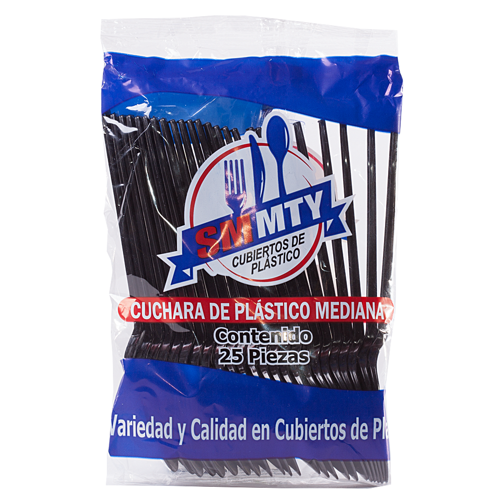 Cuchara Mediana Negra c/25