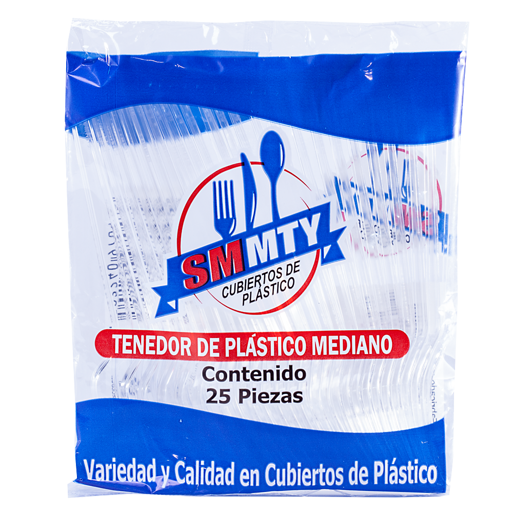 Tenedor Mediano Cristal c/25