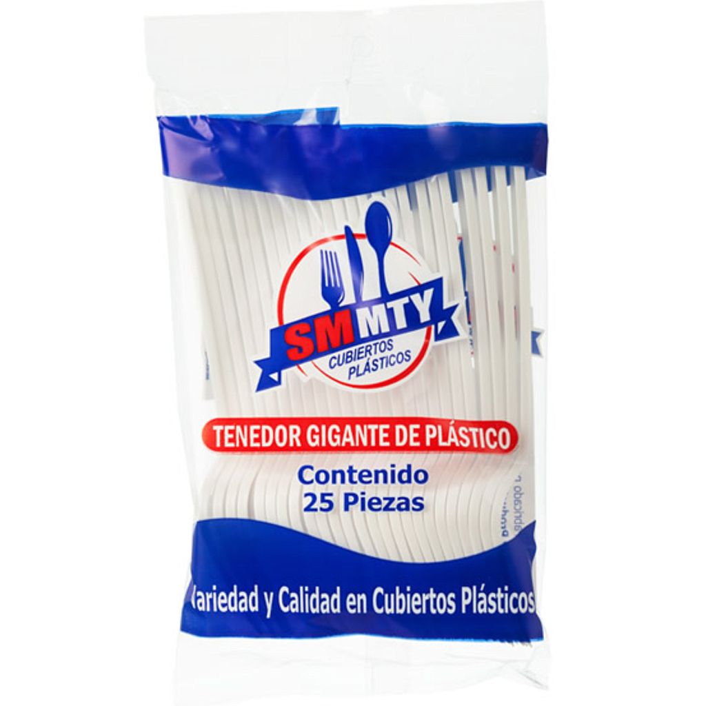 Tenedor Gigante Blanco c/25