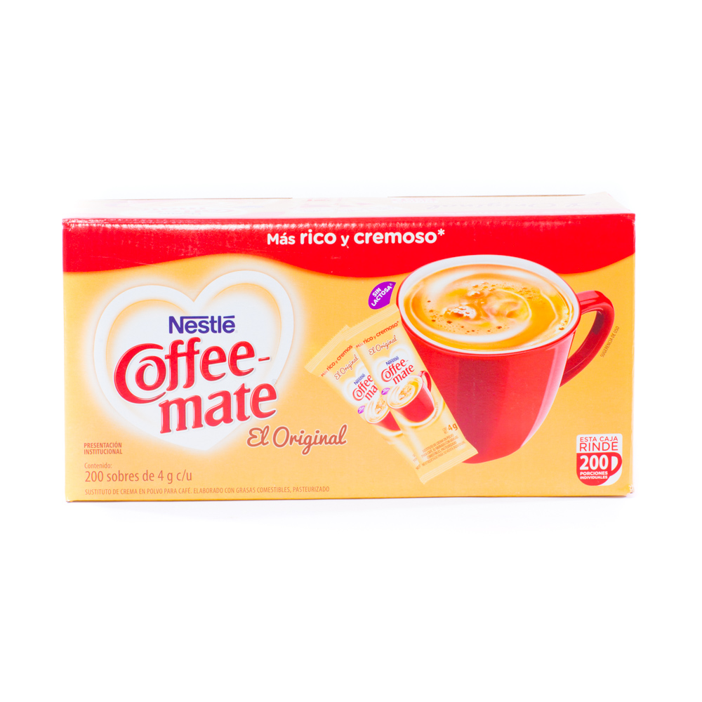 Crema para Café c/200 sobre de 4gr c/u