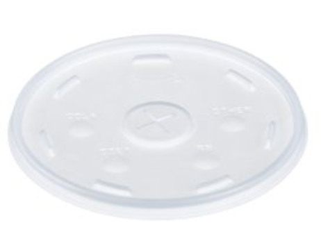 Tapa Plástica Traslucida para Envase Térmico c/perforación c/100