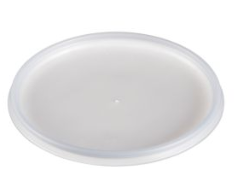 Tapa Plástica Traslucida para Envase Térmico s/perforación c/100