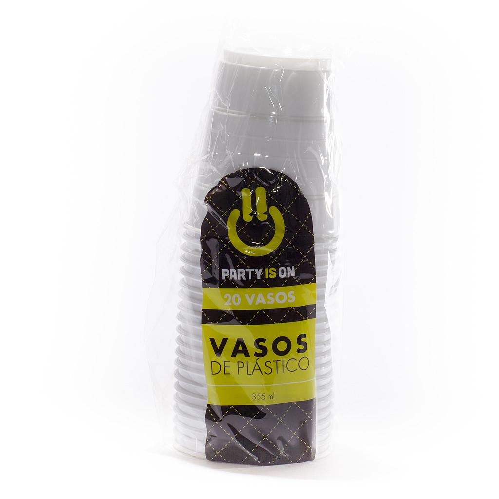 Vaso Plástico Blanco #12 c/20 - Amscan