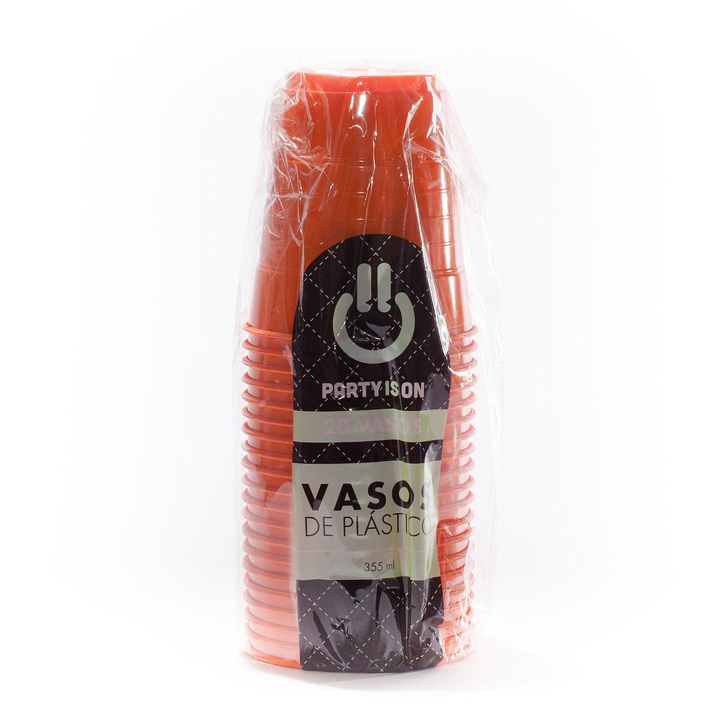 Vaso Plástico Naranja #12 c/20 - Amscan