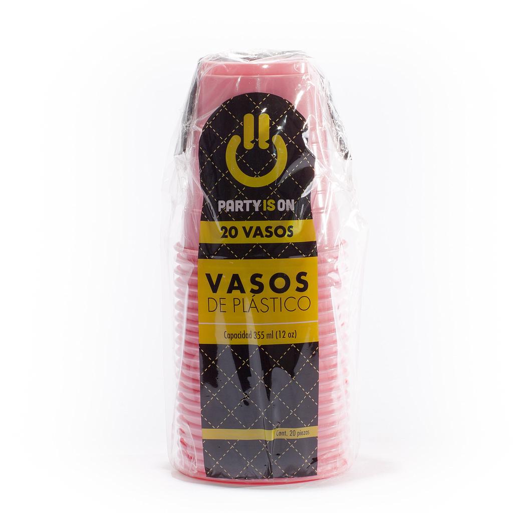 Vaso Plástico Rosa #12 c/20 - Amscan