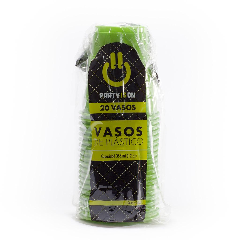 Vaso Plástico Verde Kiwi #12 c/20 - Amscan