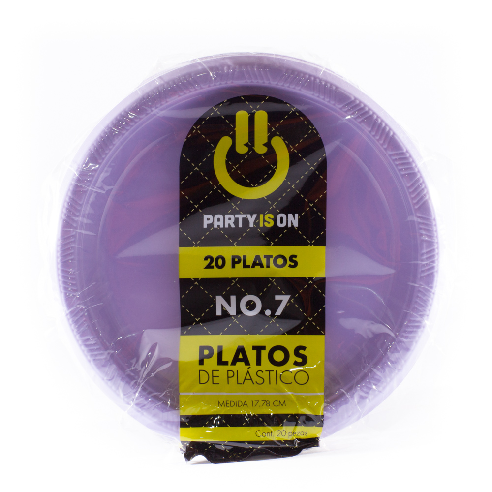 Plato Plástico Lavanda #7 c/20 - Amscan