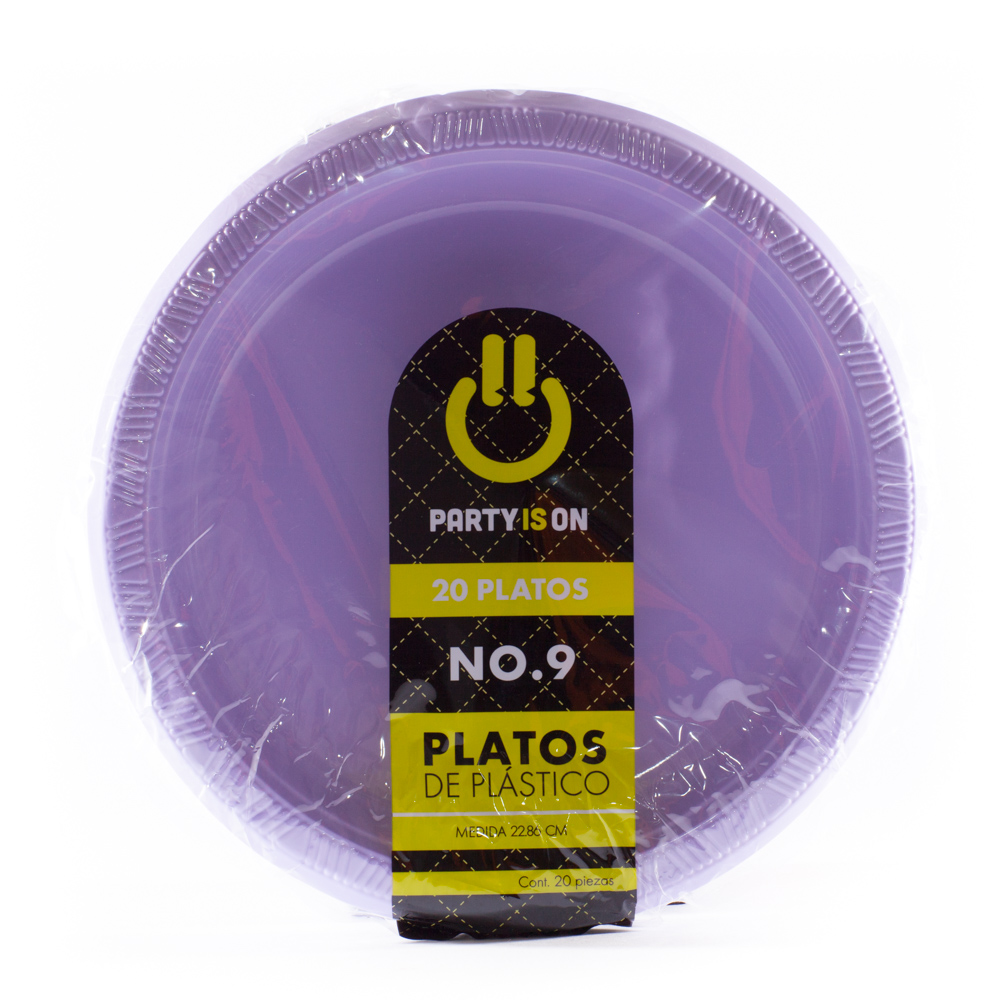 Plato Plástico Lavanda #9 c/20 - Amscan