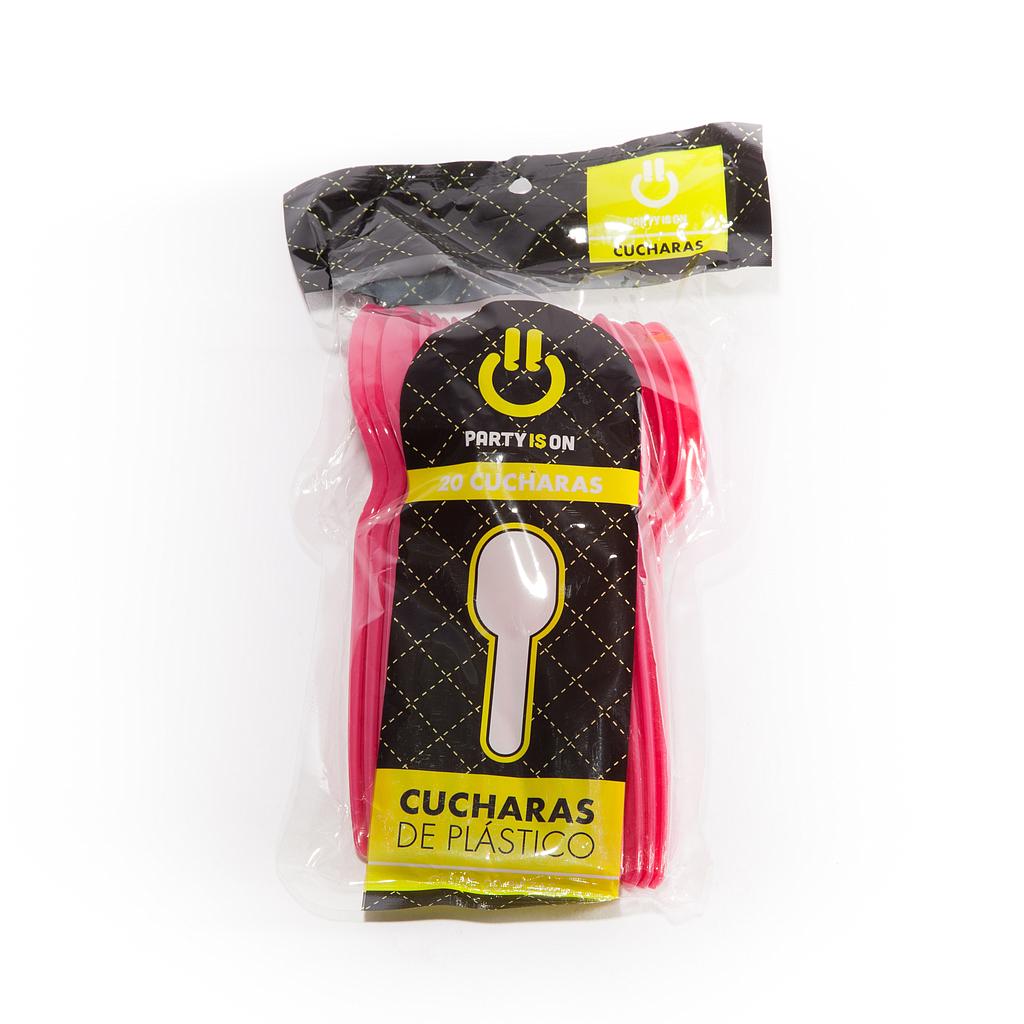 Cuchara Plástica Magenta c/20 - Amscan