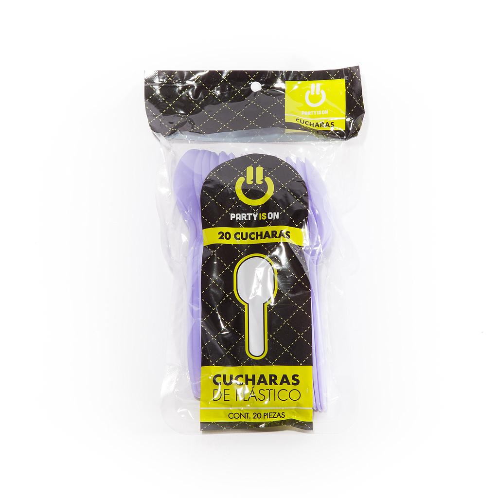 Cuchara Plástica Lavanda c/20 - Amscan