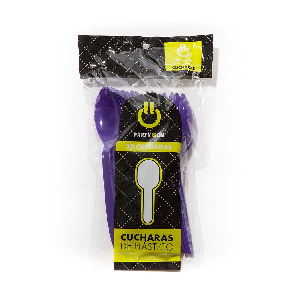 Cuchara Plástica Morado c/20 - Amscan