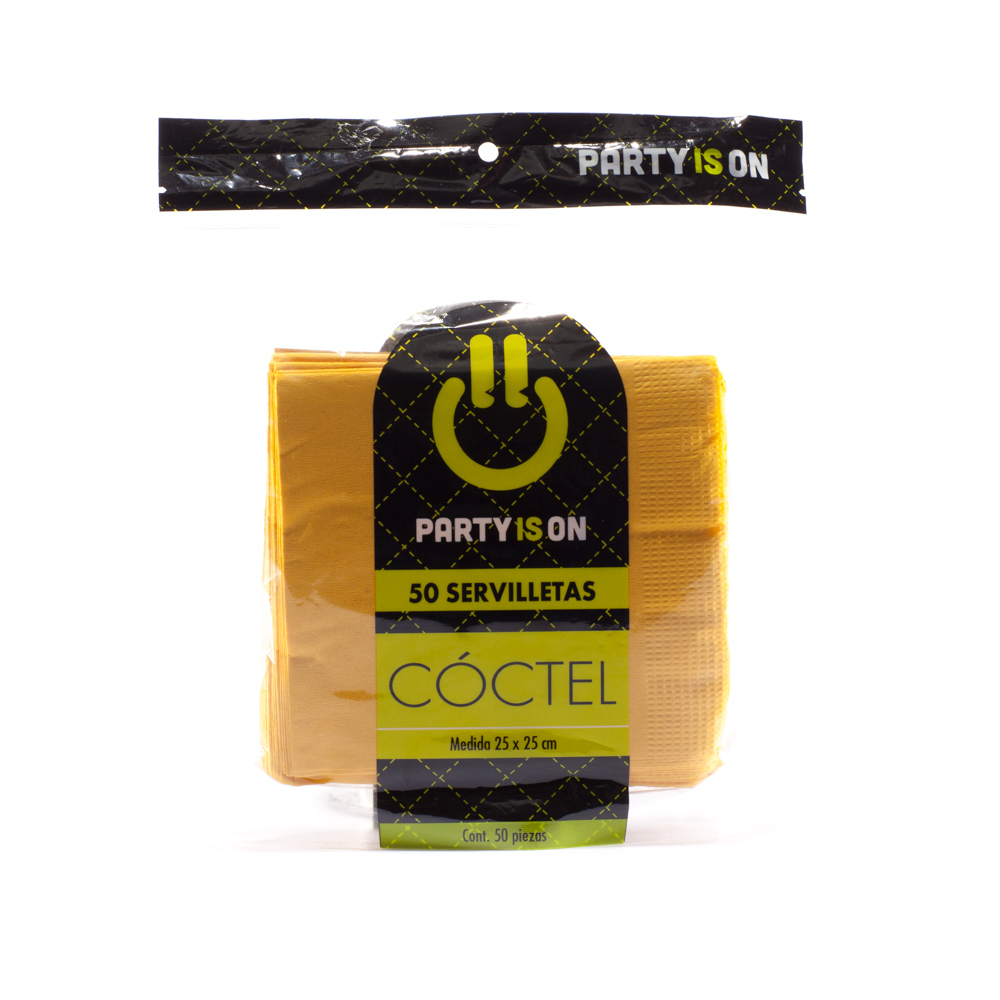 Servilleta Coctel Amarillo Brillante c/50 - Amscan