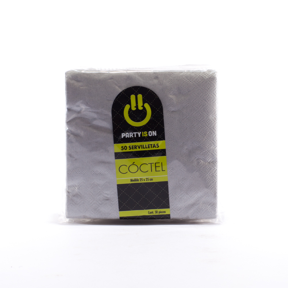 Servilleta Coctel Plata c/50 - Amscan