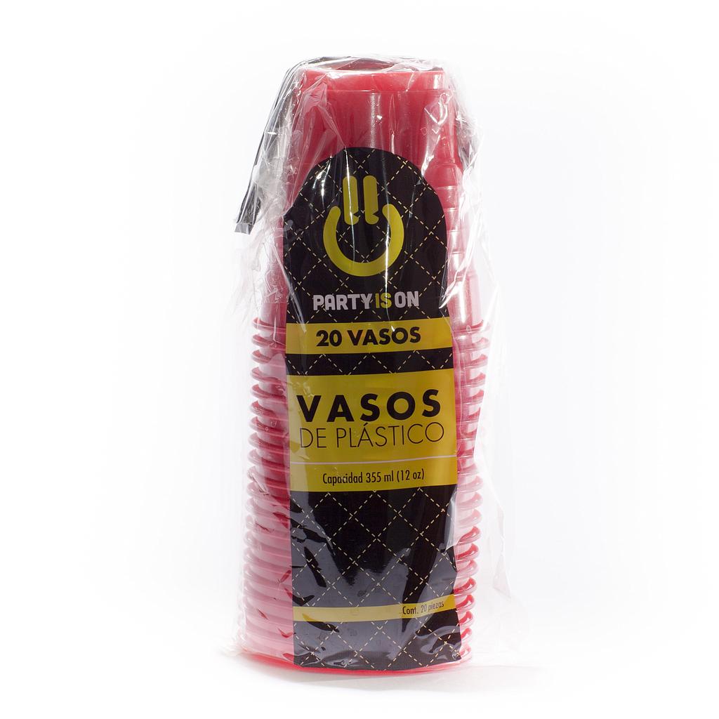 Vaso Plástico Rojo #12 c/20 - Amscan