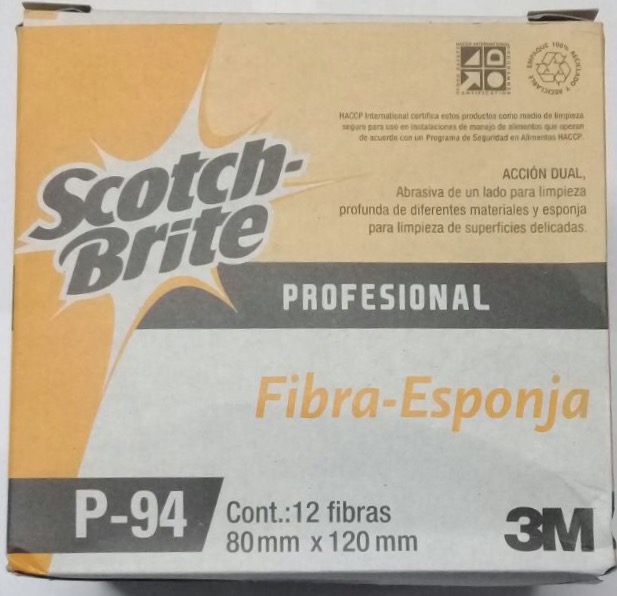 Fibra Verde con Esponja - Scotch Brite 3M
