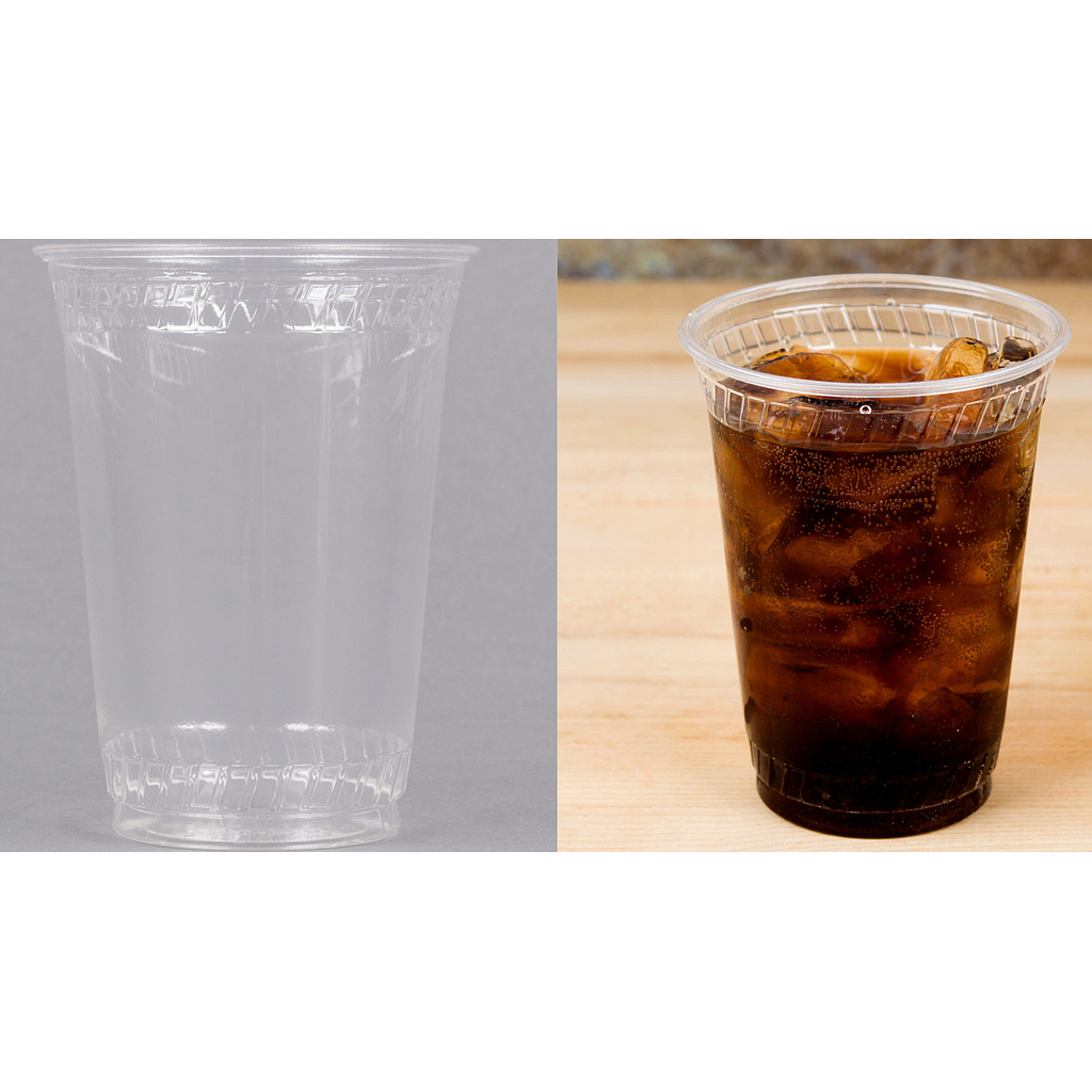 Vaso Biodegradable Transparente 16oz (Bebida Fría) Pte c/50
