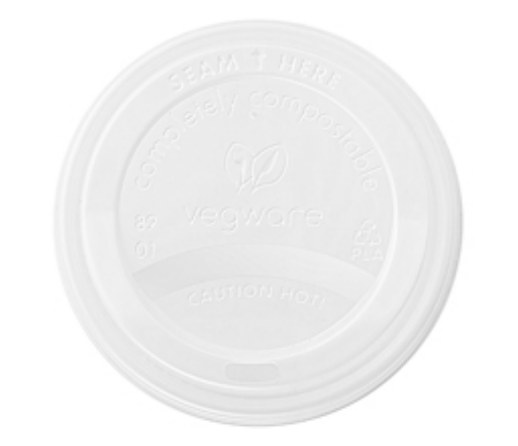 Tapa Biodegradable Blanca para café (para vaso 10 - 20oz B.Caliente) Pte c/50