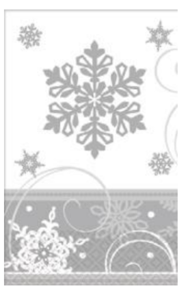 Servilleta Navidad Lujo Sparkling Snowflake c/16