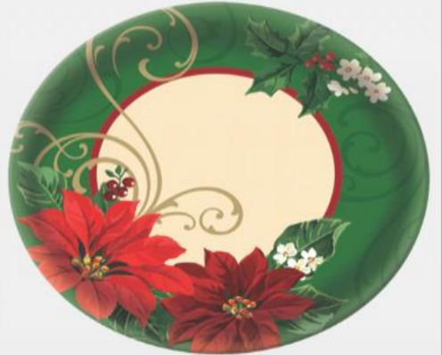Charola Grande Navidad de Melamina Noche Buena