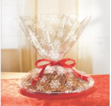 Bolsa Celofán Grande de Navidad Copo de Nieve c/6