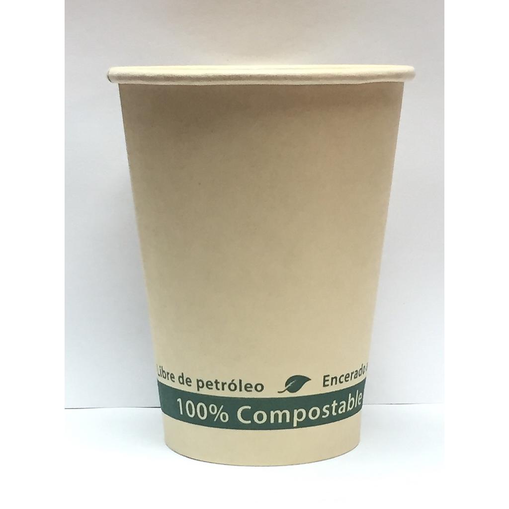 Vaso Biodegradable Cafe de Bambú 12oz (Bebida Caliente) Pte c/50