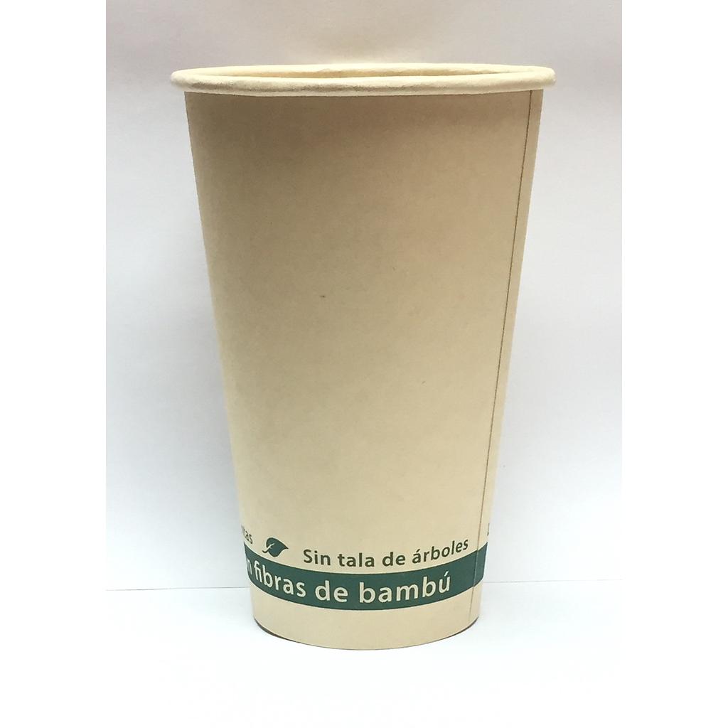 Vaso Biodegradable Cafe de Bambú 16oz (Bebida Caliente) Pte c/50