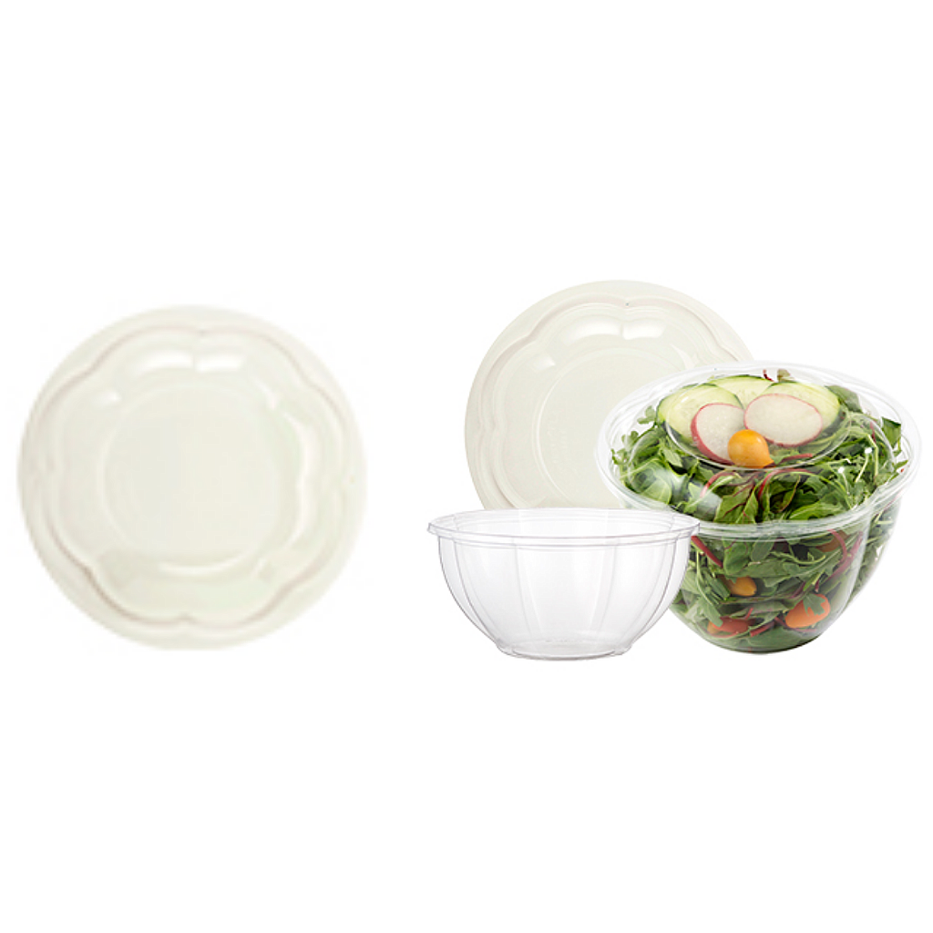 Tapa para Ensaladera Biodegradable Transparente (24/32/48 oz) Pte c/50