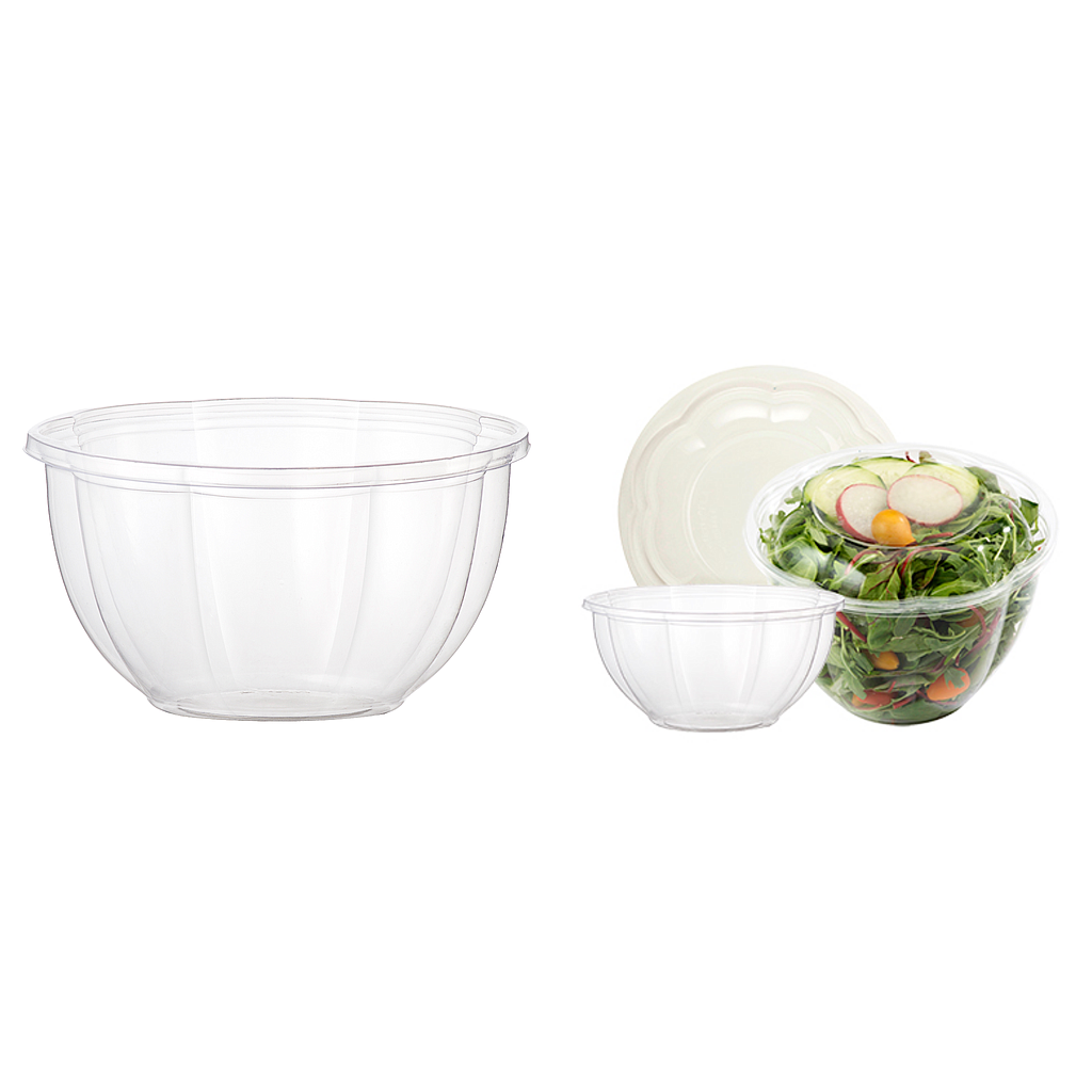 Ensaladera Biodegradable Transparente 16oz Pte c/50