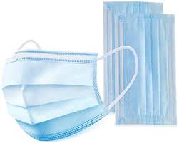 Cubre Bocas Azul Triple Capa Plisado con Ajuste Nasal Grado Médico c/25