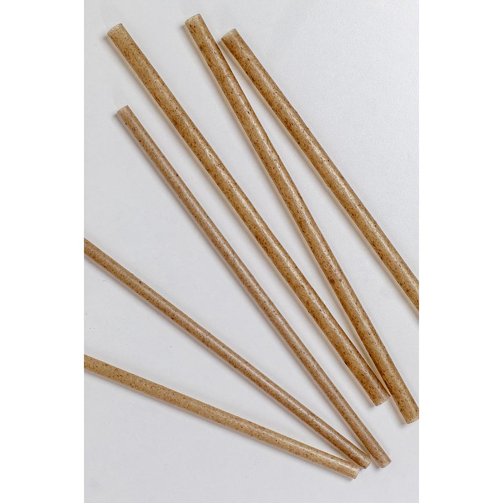 Popote Biodegradable Estuchado de Agave 21cm c/2,000