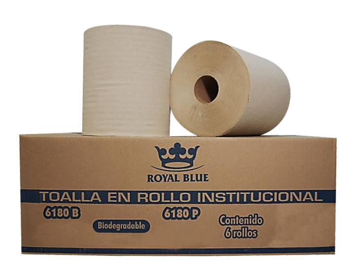 Toalla en Rollo Kraft Ecológica Royal Blue x Caja c/6 rollos