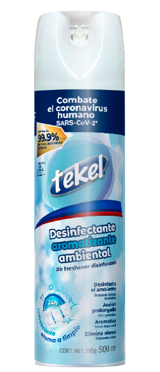 Desinfectante y Aromatizante Ambiental Tekel 500ml.