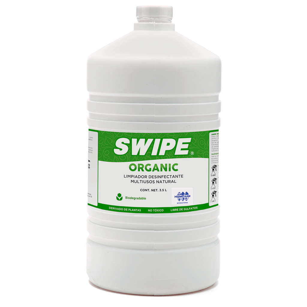 Swipe Organic - Multi Usos Limpiador Desinfectante Concentrado 3.5lts.