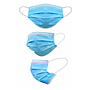 Cubre Bocas INFANTIL Azul Triple Capa Plisado con Ajuste Nasal Grado Médico c/25
