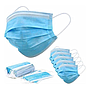 Cubre Bocas INFANTIL Azul Triple Capa Plisado con Ajuste Nasal Grado Médico c/25
